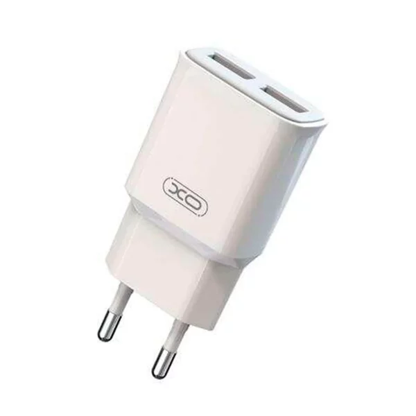 Cargador de Corriente 2.4A 2xUSB - Proteccion contra Cortocircuito y Sobrecargas - Color Blanco XO L92C