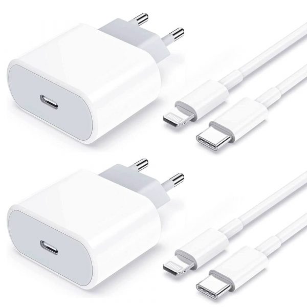 Pack Cargador iPhone de 20W, Carga Rapida