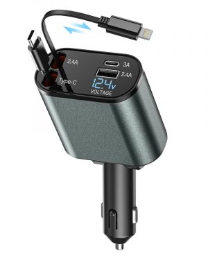Cargador rápido para Estación de teléfono de coche cargador 4 en 1