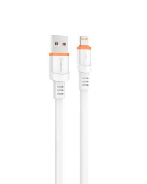Cable USB a Lightning 3A (1 m) PVC Plano Blanco Qcharx Rome