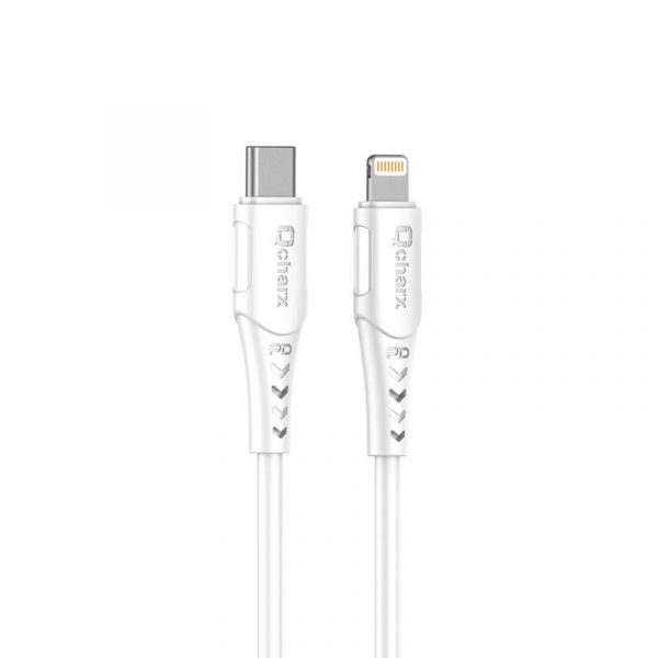 Cable Tipo C a Lightning 3A 20W (1 m) PVC Blanco Qcharx Sofia